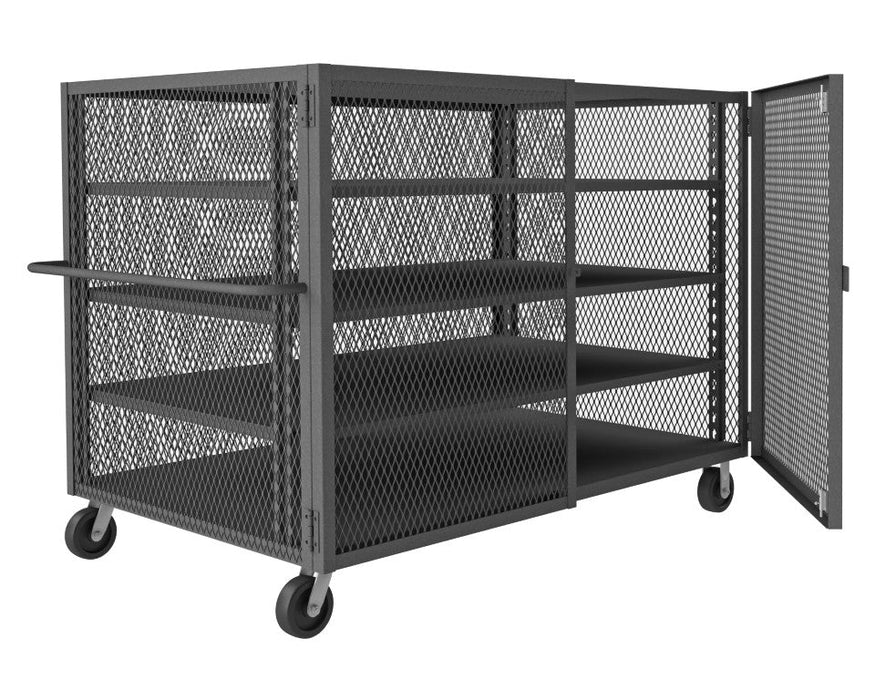 HTL-4474-DD-3AS-95 Security Mesh Truck, 4 Shelves, 44 x 74