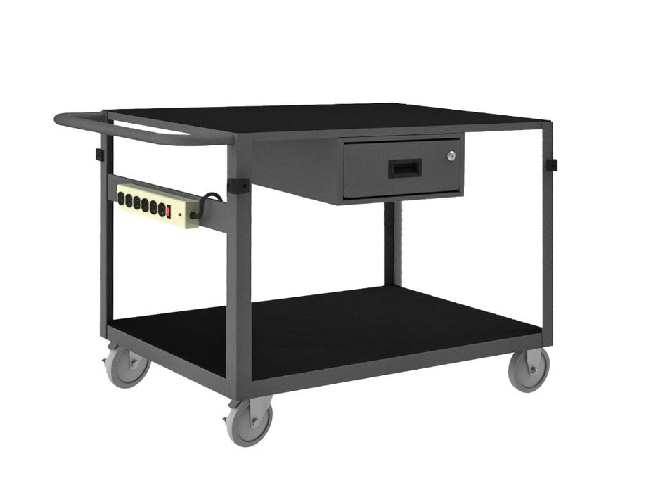 IC24361DRPS5PU95 Instrument Cart, 2 Flush Shelves