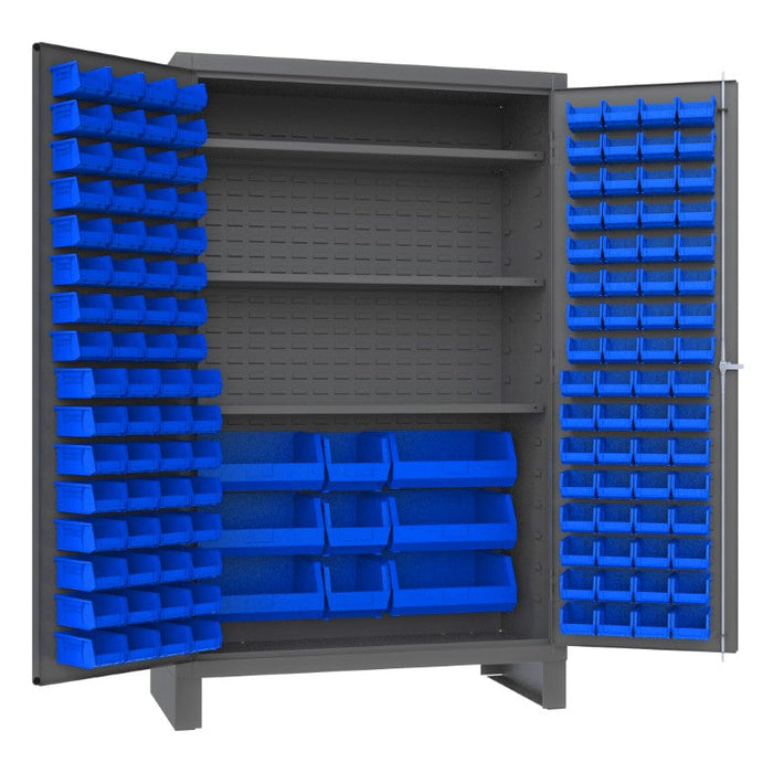JC-137-3S-5295 Cabinet, 3 Shelves, 137 Blue Bins