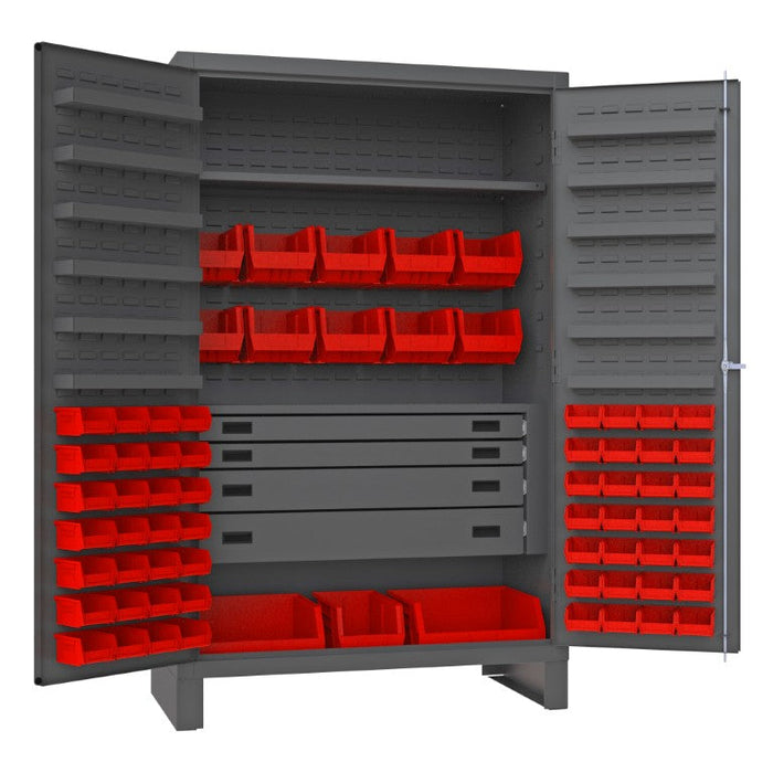 JCBDLP694RDR-1795 4 Drawer Cabinet, 2 Shelves, 69 Bins