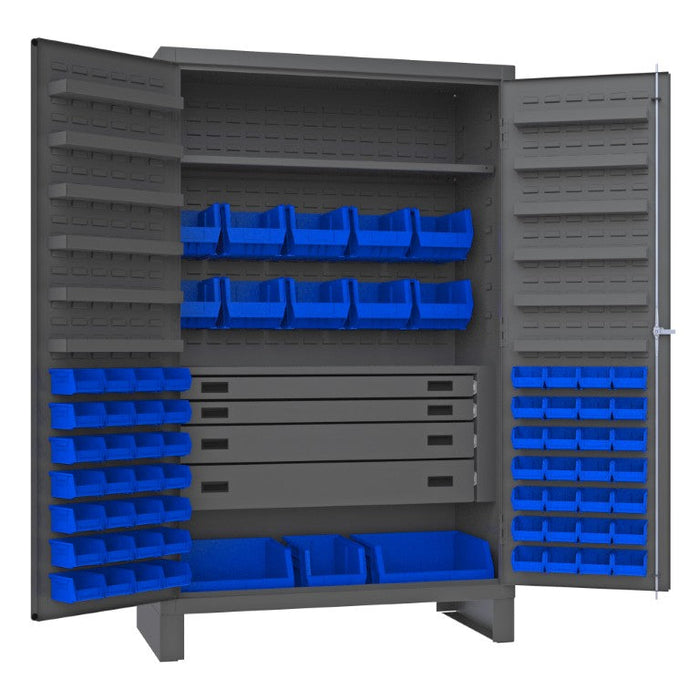 JCBDLP694RDR-5295 4 Drawer Cabinet, 2 Shelves, 69 Bins
