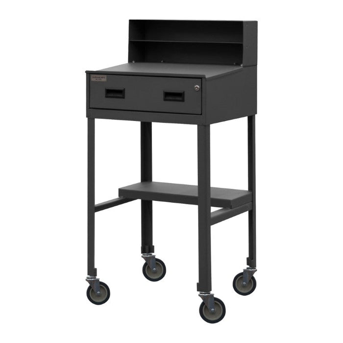 MSD-2023-95 Mobile Shop Desk, Half Shelf, 1 Drawer