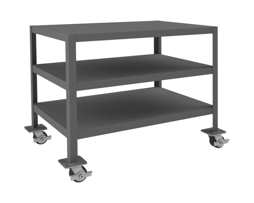MTM243630-2K395 Mobile MT Workbench, 3 Shelves, 24 x 36
