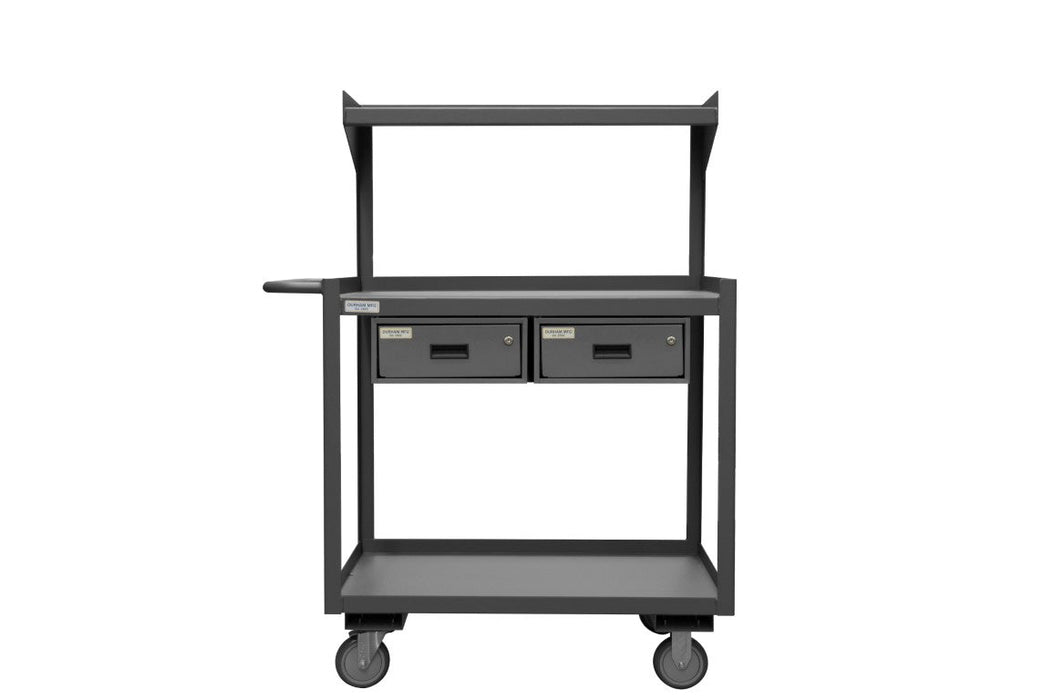 PSD-2436-3-2D-95 Portable Shop Desk, 3 Shelf, 2 Drawer