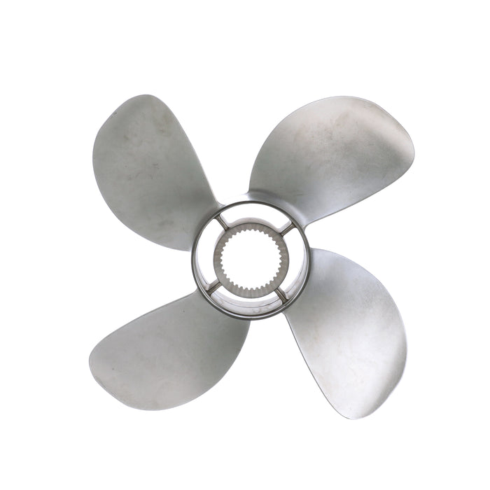 Quicksilver Bravo Three 15.9" Diameter X 21" Pitch, 4-Blade Stainless Steel Propeller, Left Hand Rotation, Matte Finish