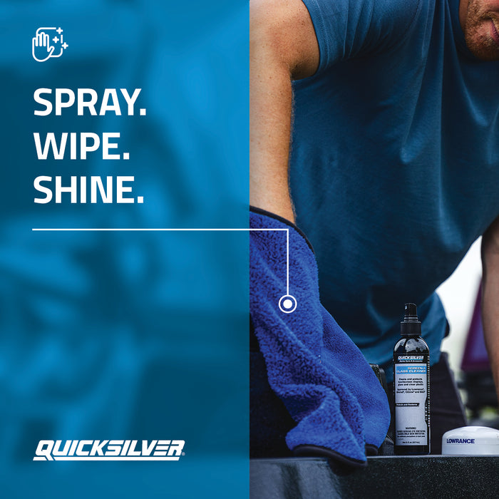 Quicksilver 8M0224419 Screen & Glass Cleaner for Marine Electronics, Windshields and Mirrors, 2 oz