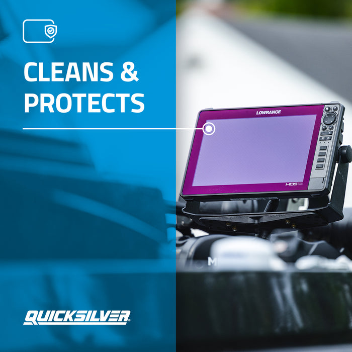 Quicksilver 8M0224418 Screen & Glass Cleaner for Marine Electronics, Windshields and Mirrors, 8 oz