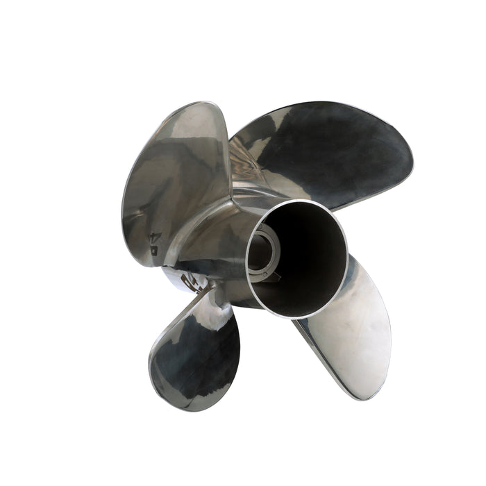 Quicksilver Q4 14.6" Diameter X 19" Pitch, 4-Blade Stainless Steel Propeller, Left Hand Rotation