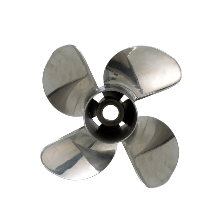 Quicksilver Q4 14.6" Diameter X 21" Pitch, 4-Blade Stainless Steel Propeller, Left Hand Rotation