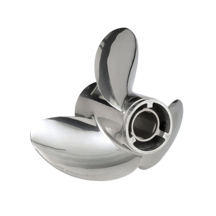 Quicksilver Q3 14.5" Diameter X 17" Pitch, 3-Blade Stainless Steel Propeller, Right Hand Rotation, High Polished Finish