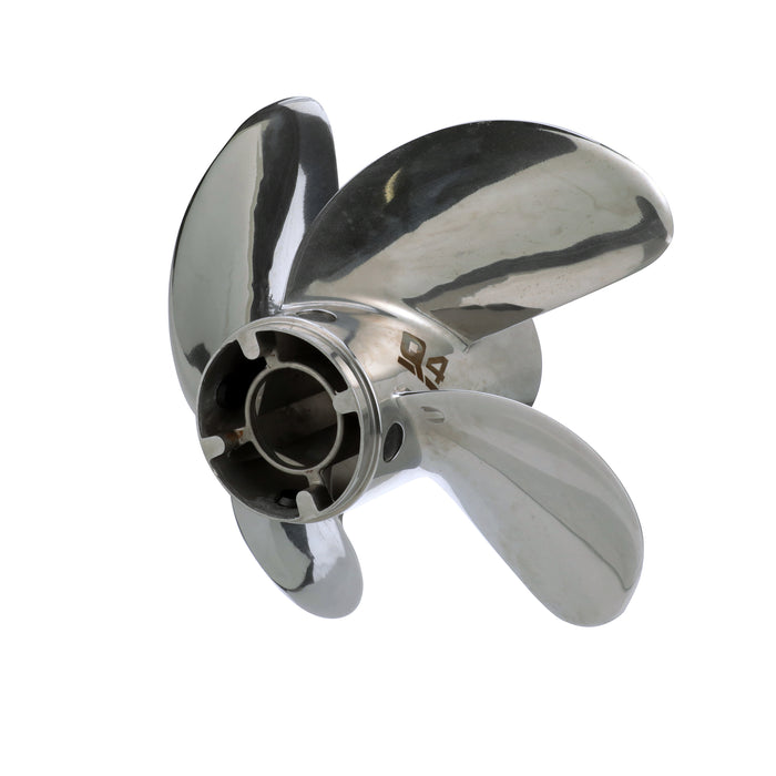 Quicksilver Q4 14.6" Diameter X 17" Pitch, 4-Blade Stainless Steel Propeller, Right Hand Rotation