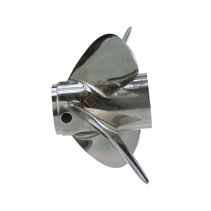 Quicksilver Q4 14.6" Diameter X 19" Pitch, 4-Blade Stainless Steel Propeller, Right Hand Rotation
