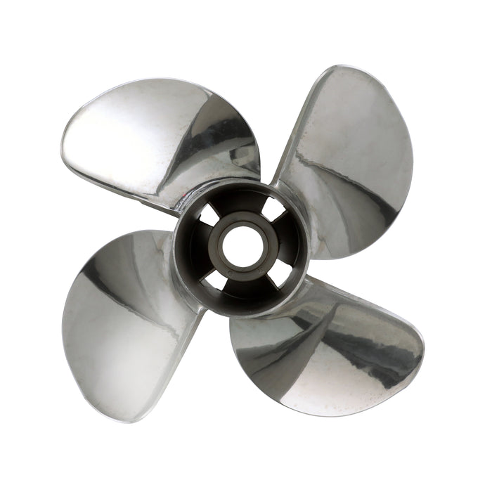 Quicksilver Q4 14.6" Diameter X 19" Pitch, 4-Blade Stainless Steel Propeller, Right Hand Rotation