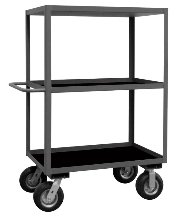 RIC-243650-3-ALU-95 Instrument Cart, 3 Lipped Shelves