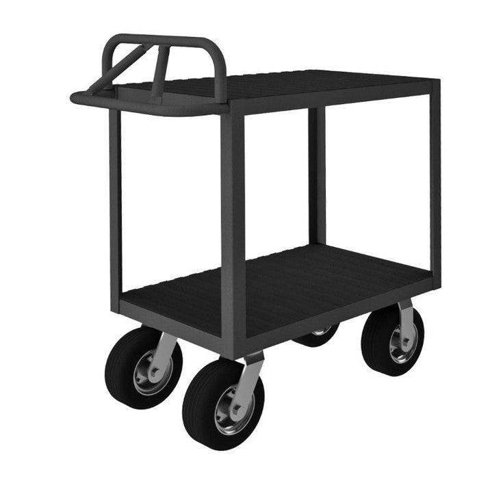 RICE-3036-2-8SPN-95 Instrument Cart, 2 Flush Shelves