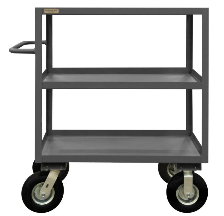 RICNM-243645-3-ALU-95 Instrument Cart, 3 Lipped Shelves