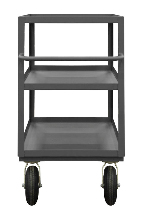 RICNM-243645-3-ALU-95 Instrument Cart, 3 Lipped Shelves