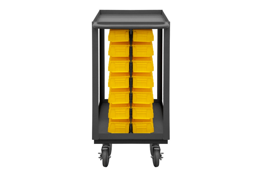 RSC-1836-BLP-112-210-95 Stock Cart, 2 Shelves, 112 Bins