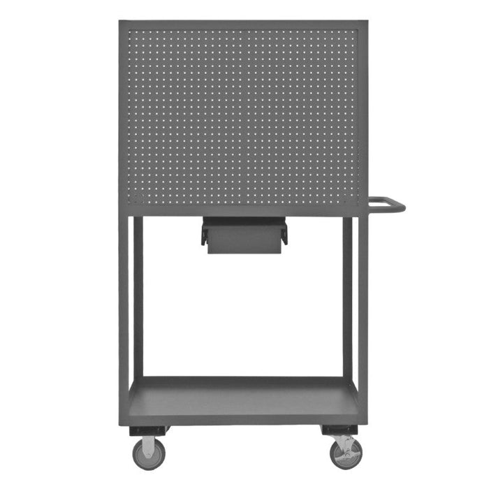 RSC-2436-2-PB-1DR-95 Stock Cart, 2 Shelves, Pegboard