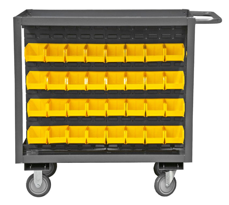 RSC-2436-BLP-64-210-95 Stock Cart, 2 Shelves, 24 x 36, 64 Bins