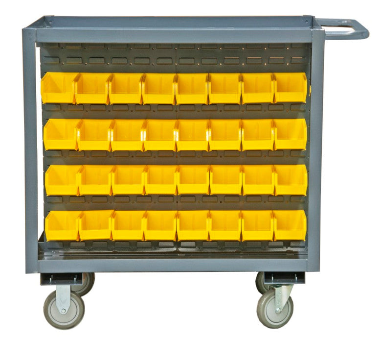 RSC-2436-BLP-64-220-95 Stock Cart, 2 Shelves, 24 x 36, 64 Bins