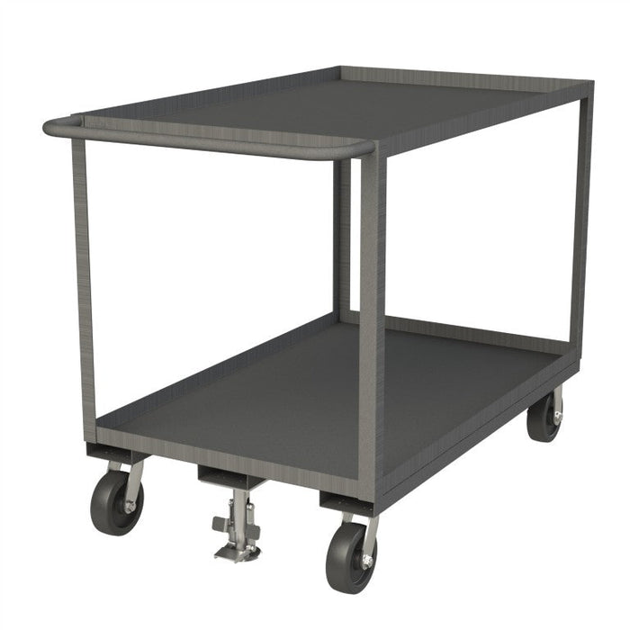 RSC-3048-2-2.4K-ALU-FL-95 Stock Cart, 2 Shelves, 30 x 48