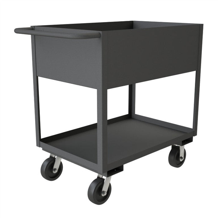 RSC12-2436-2-3.6K-95 Stock Cart, 2 Shelves, High Lip, 24 x 36