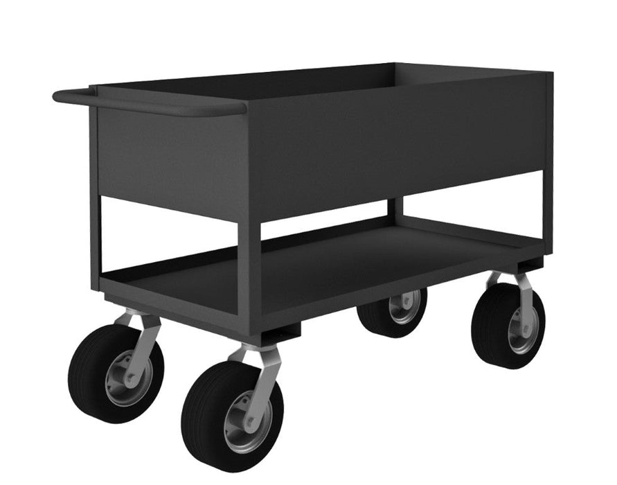 RSC12-244836-2-10SPN-95 Stock Cart, 2 Shelves, High Lip, 24 x 48