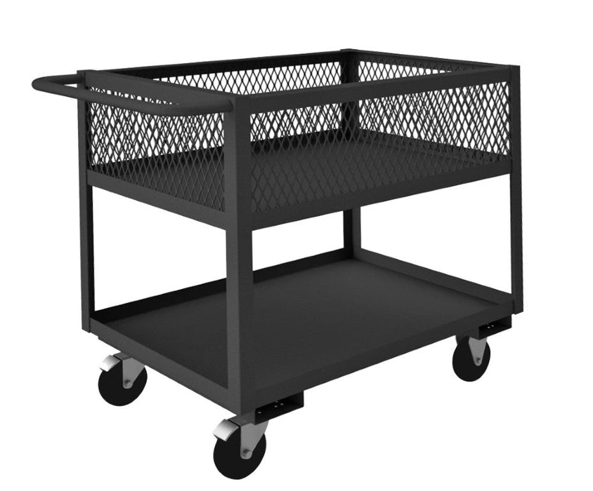 RSC12-EX1830-2-5PO-95 Stock Cart, 2 Shelves, High Lip, 18 x 30