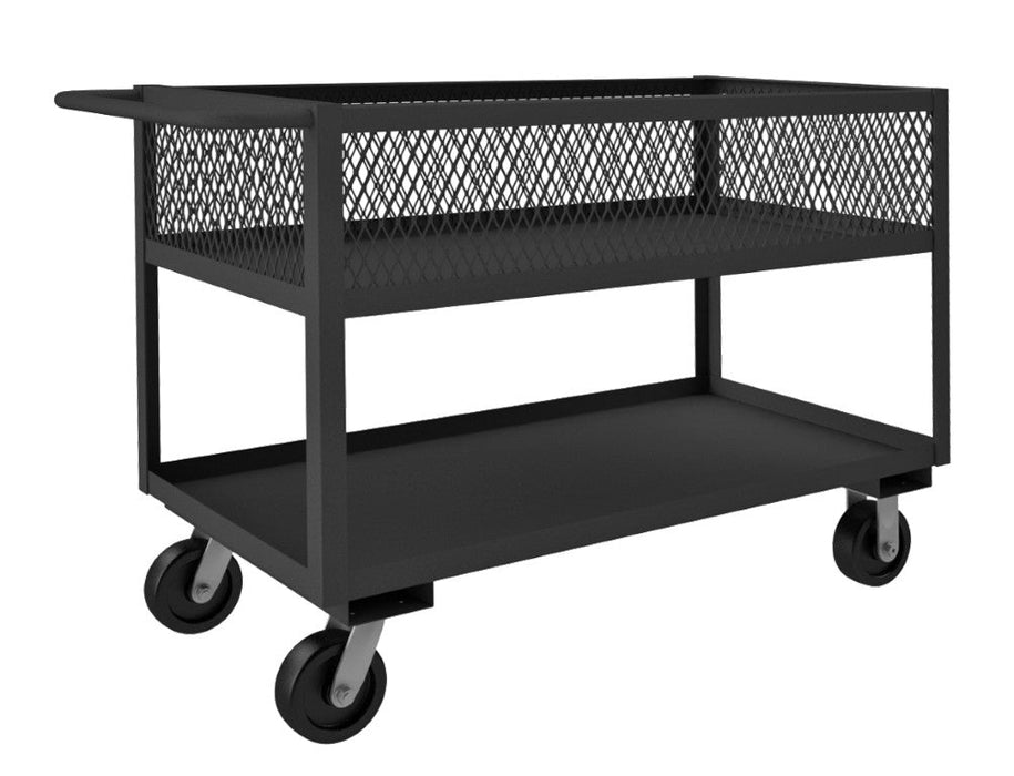 RSC12-EX2448-2-3.6K-95 Stock Cart, 2 Shelves, High Lip, 24 x 48