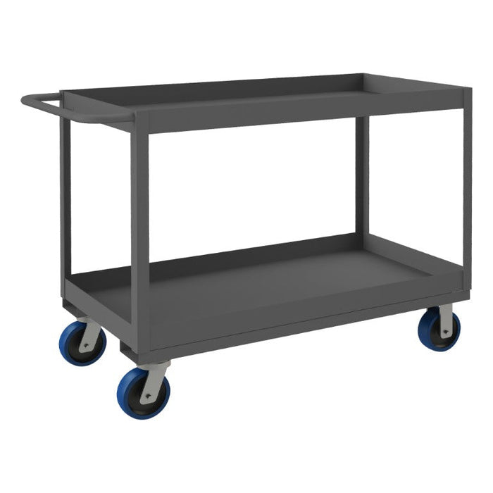 RSC3-2448-2-3.6K-6PU-95 Stock Cart, 2 Shelves, High Lip, 24 x 48