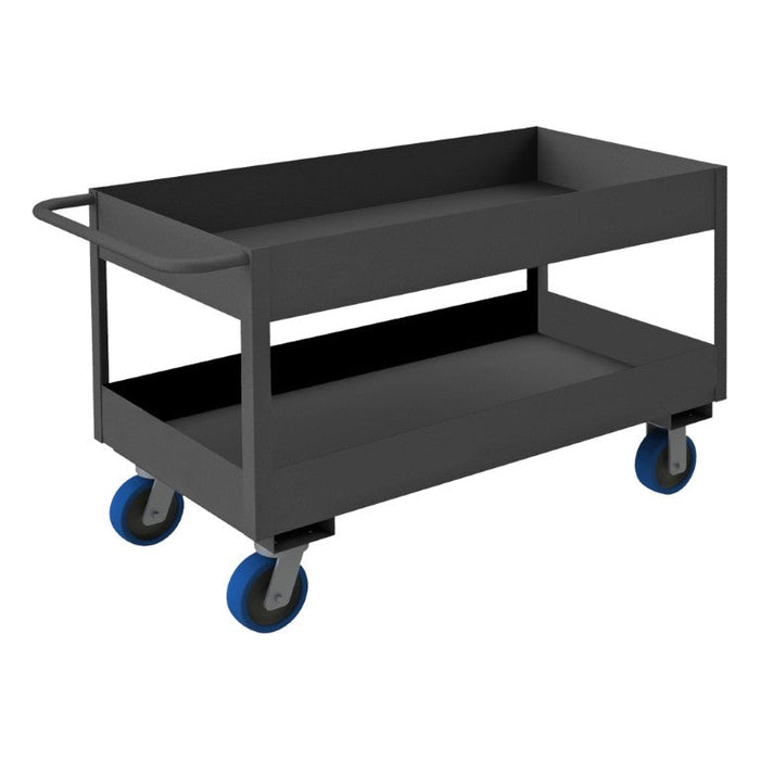 RSC6-2436-2-3.6K-6PU-95 Stock Cart, 2 Shelves, High Lip, 24 x 36