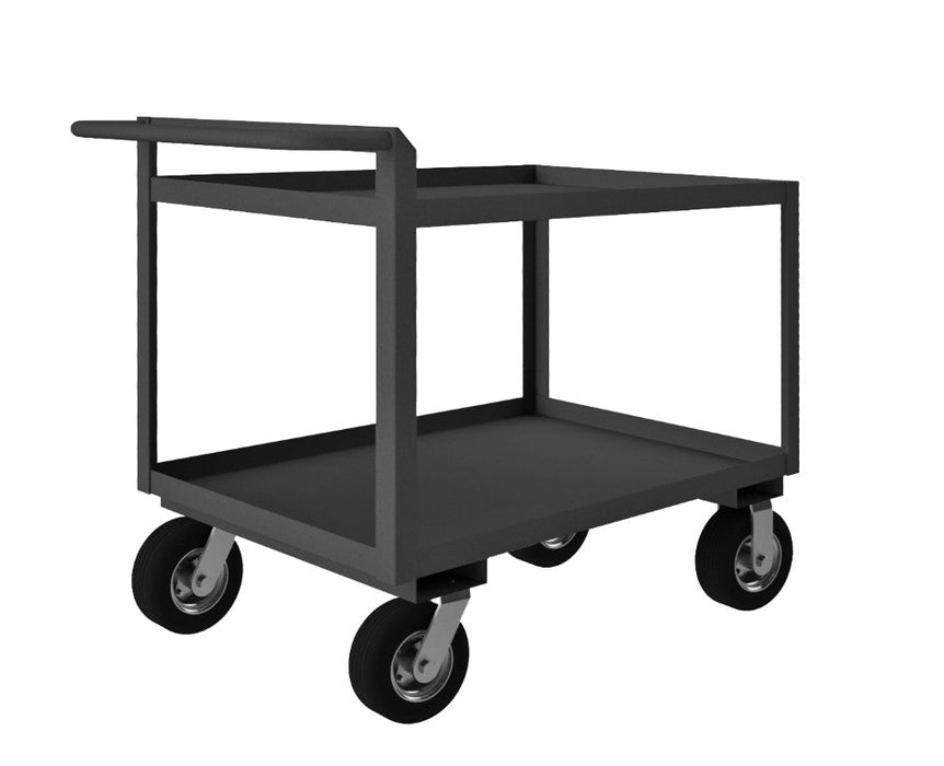 RSCR-304838-95 Stock Cart, 2 Shelves, Raised Handle