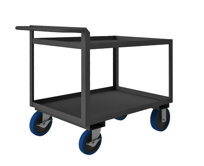 RSCR243636ALU8PUSB95 Stock Cart, 2 Shelves, Raised Handle