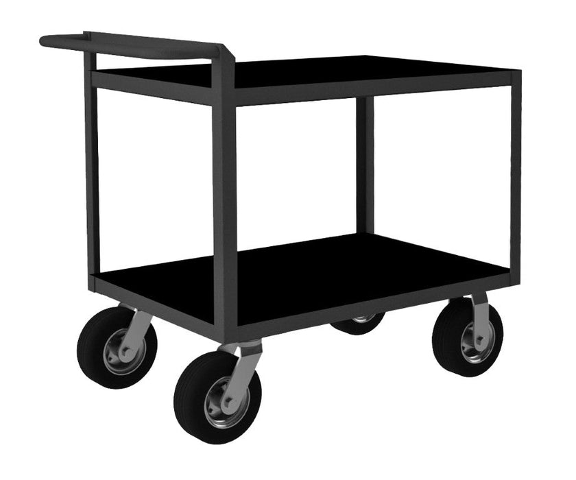 RSCR243638ALDRM8PN95 Stock Cart, 2 Shelves, Raised Handle