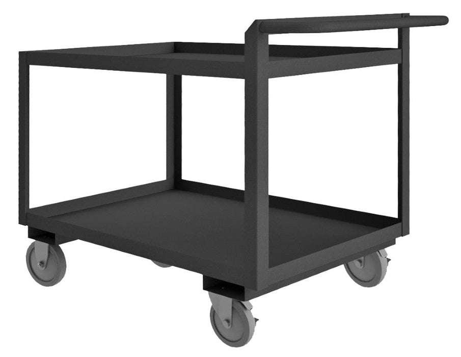 RSCR246036ALU5PU95 Stock Cart, 2 Shelves, Raised Handle