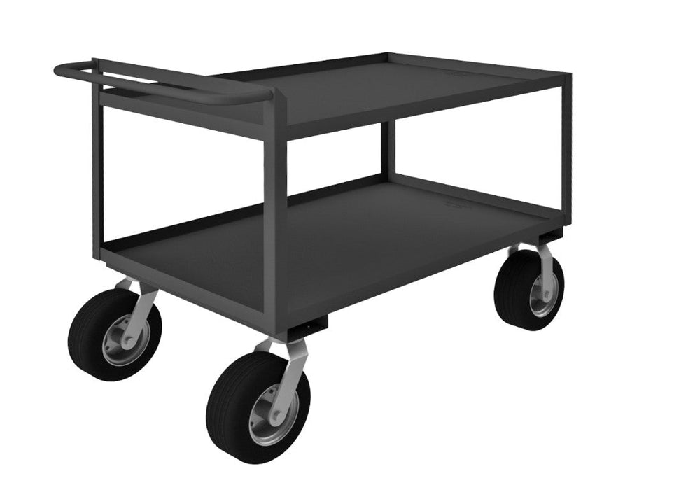 RSCR304838ALU10SPN95 Stock Cart, 2 Shelves, Raised Handle