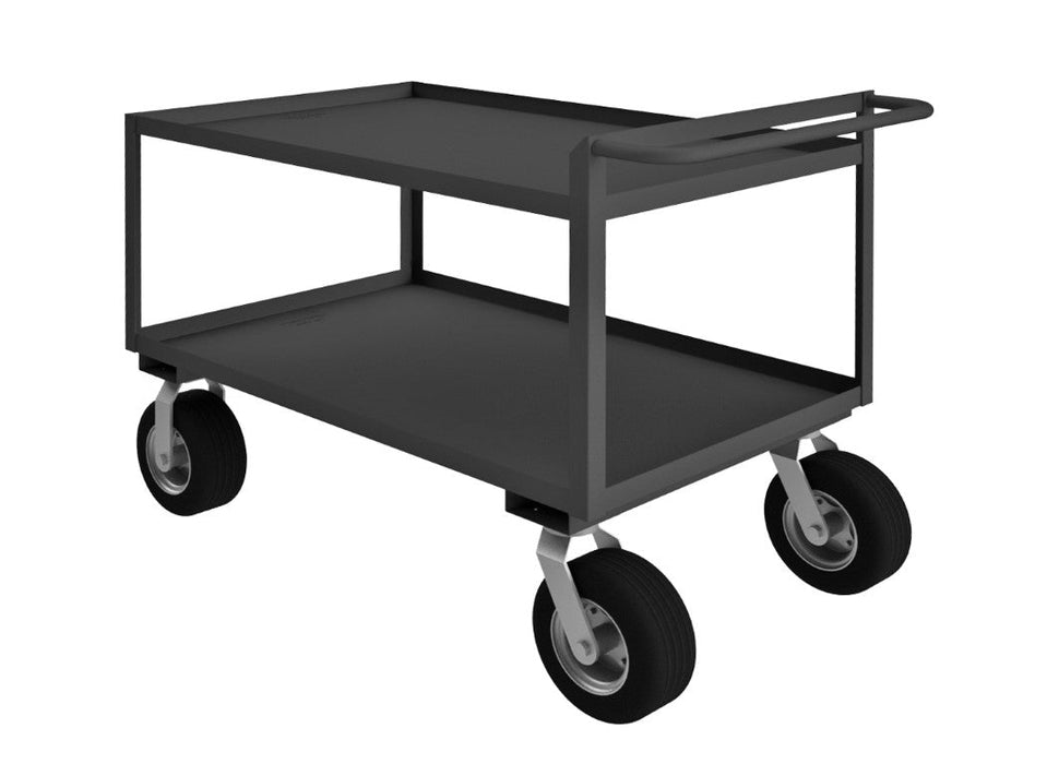 RSCR306038ALU10SPN95 Stock Cart, 2 Shelves, Raised Handle