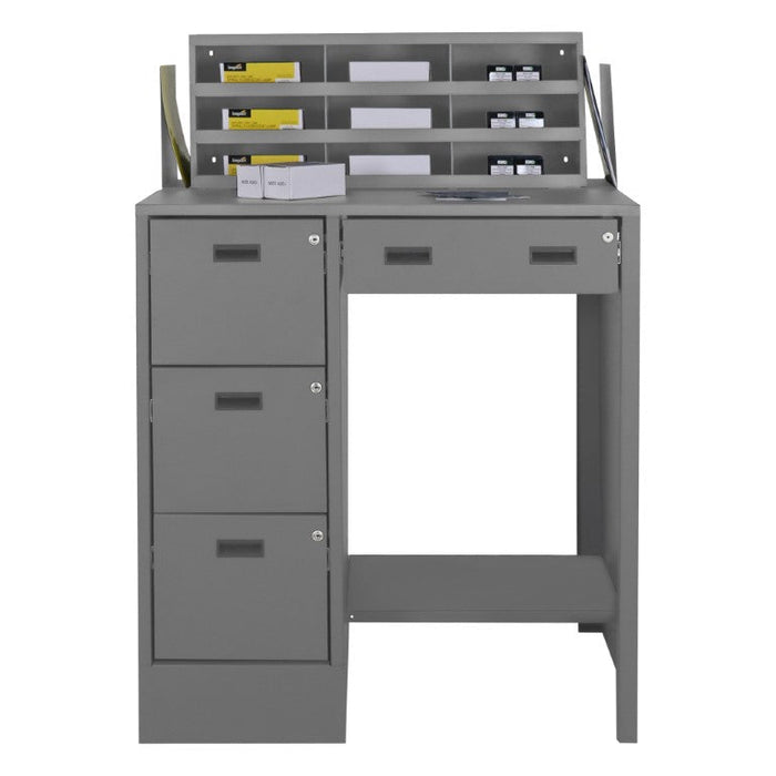 SFWS-392955-95 Stationary File Workstation StandUp Desk