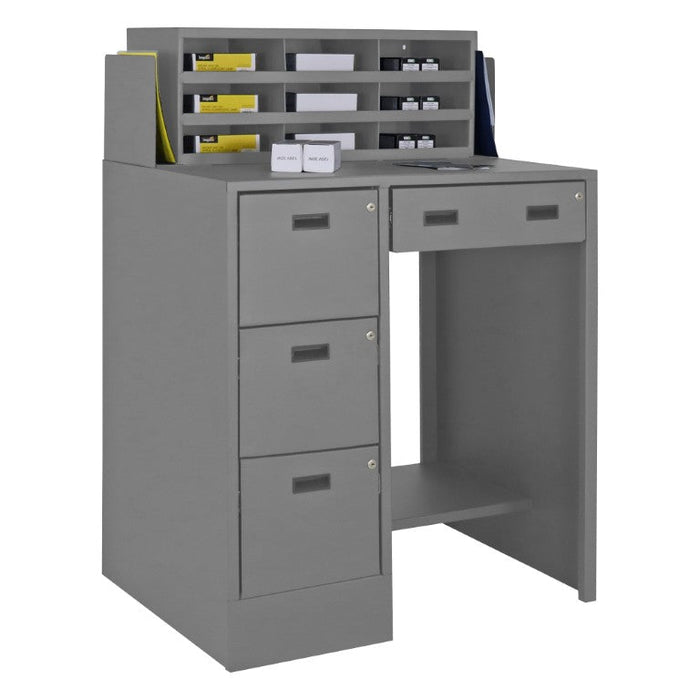 SFWS-392955-95 Stationary File Workstation StandUp Desk