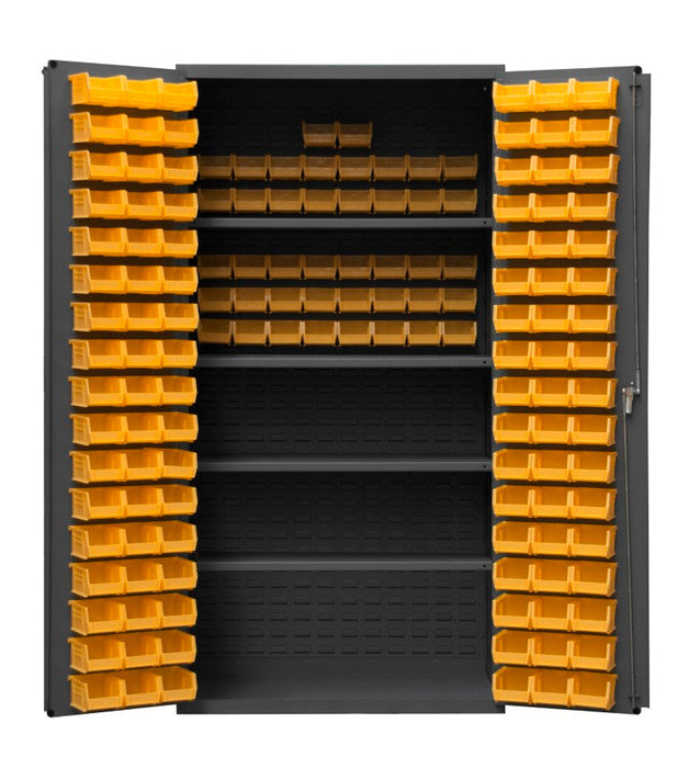 SJC-DLP-144-4S-95 Cabinet, 4 Shelves, 144 Yellow Bins