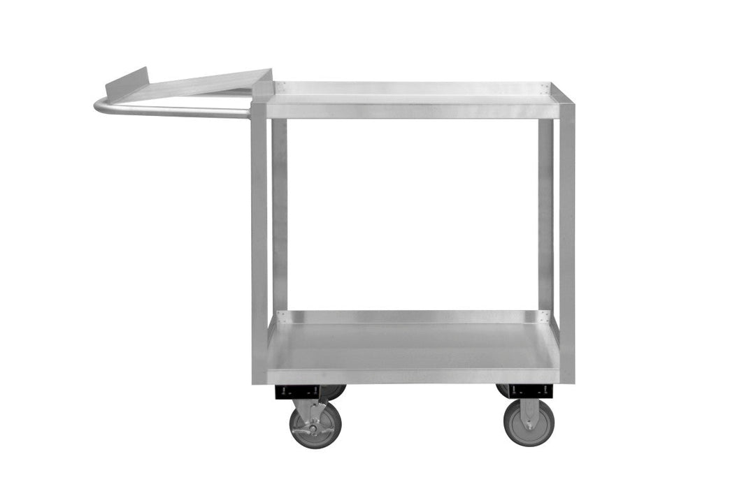 SOPC1618302ALU5PU Stainless Order Picking Cart, 2 Shelves