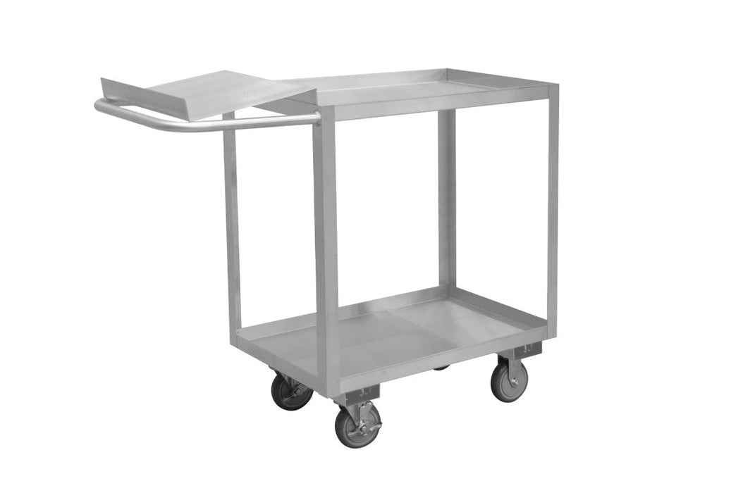 SOPC1618302ALU5PU Stainless Order Picking Cart, 2 Shelves