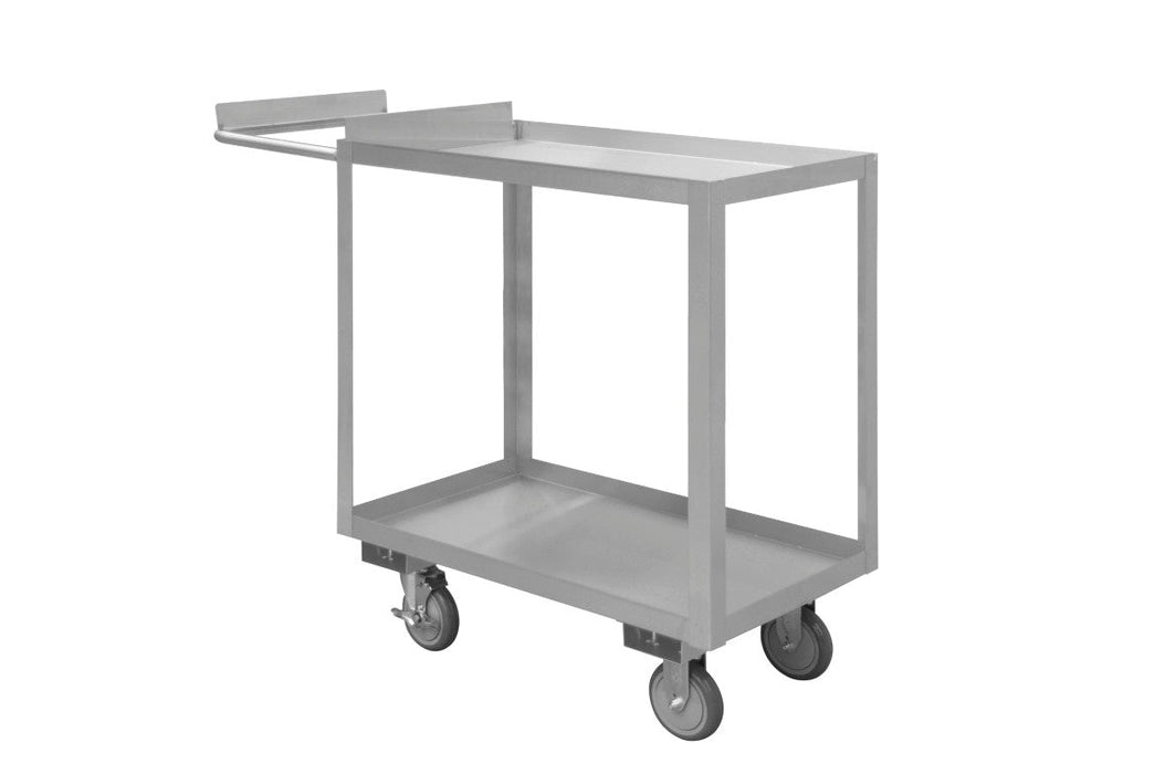 SOPC1618302ALU5PU Stainless Order Picking Cart, 2 Shelves