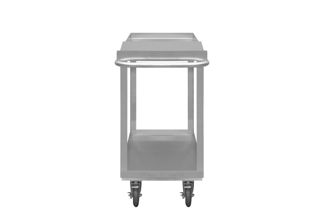 SOPC1618302ALU5PU Stainless Order Picking Cart, 2 Shelves