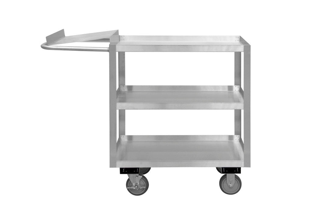 SOPC1618303ALU5PU Stainless Order Picking Cart, 3 Shelves