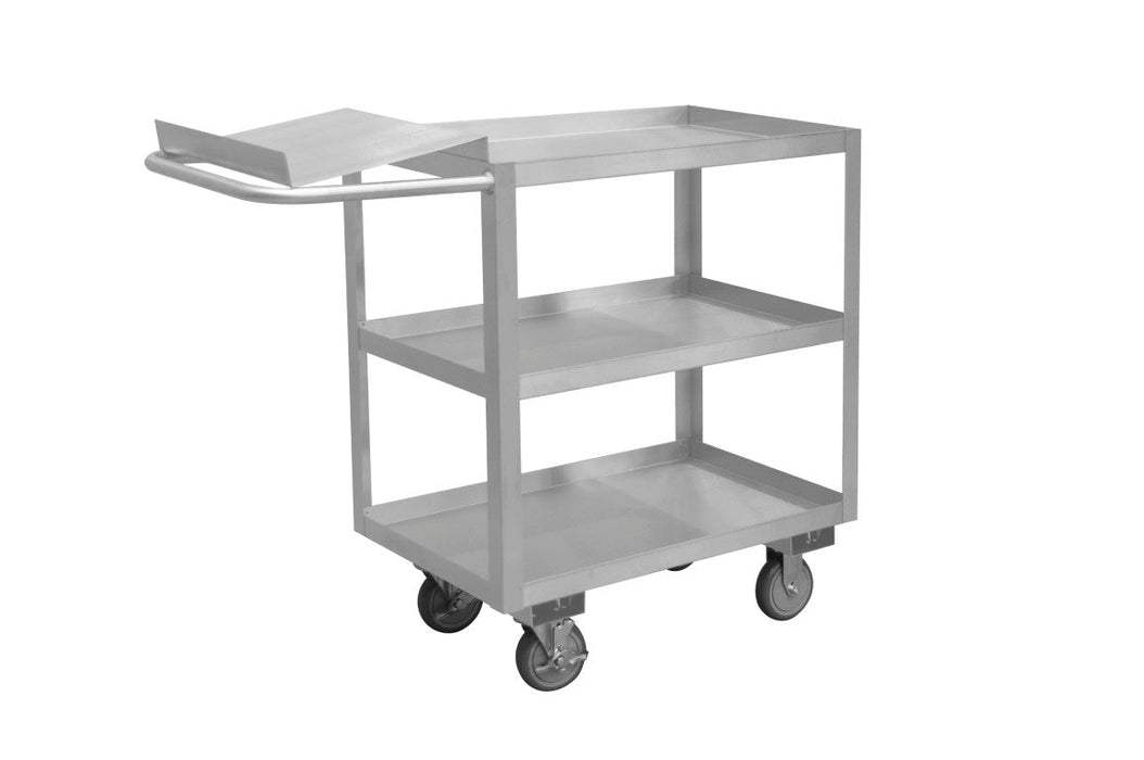 SOPC1618303ALU5PU Stainless Order Picking Cart, 3 Shelves
