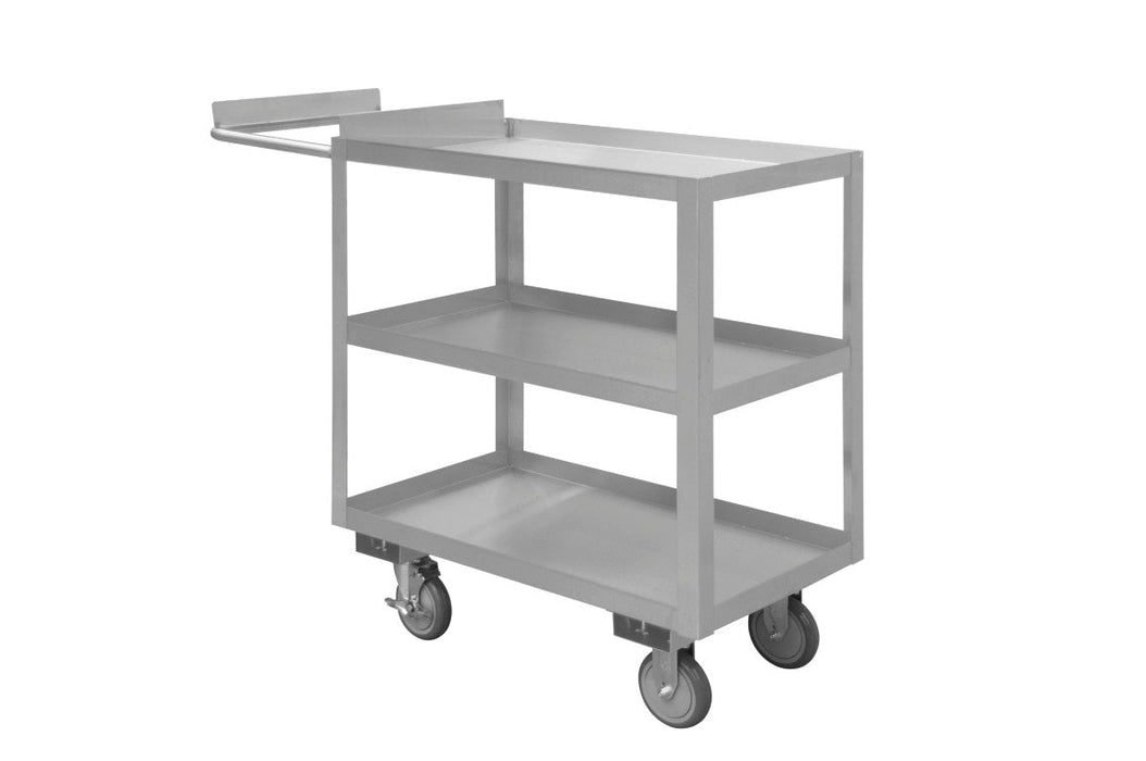 SOPC1618303ALU5PU Stainless Order Picking Cart, 3 Shelves