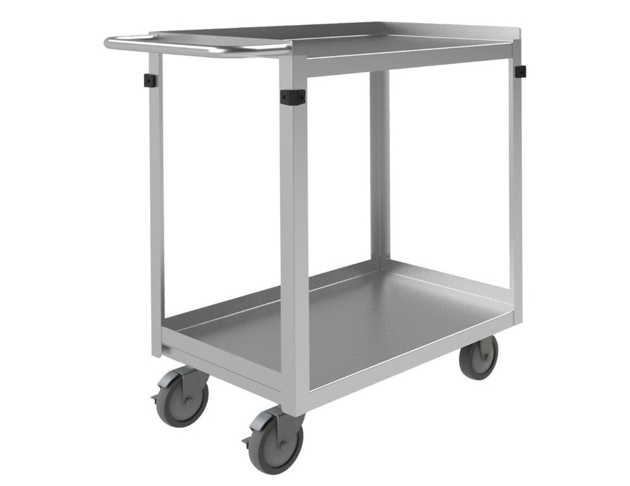 SRSC1618302FLD5PU Stainless Steel Stock Cart, 2 Shelves