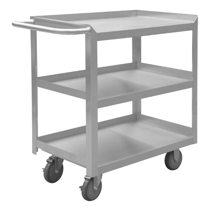 SRSC1618303FLD5PU Stainless Steel Stock Cart, 3 Shelves